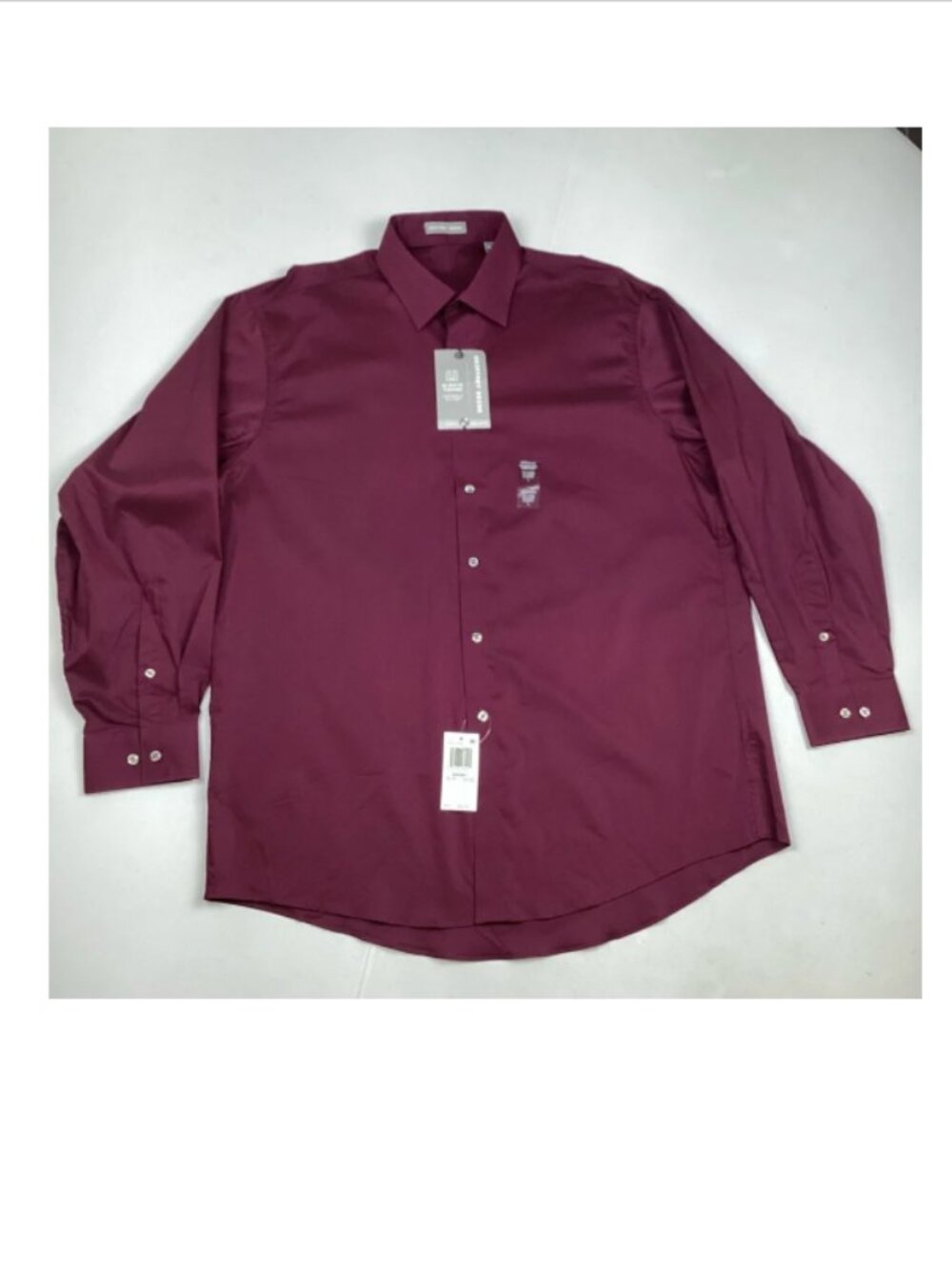 Burgundy Geoffrey Beene Long Sleeve Button up Men's Dress shirt NEW!